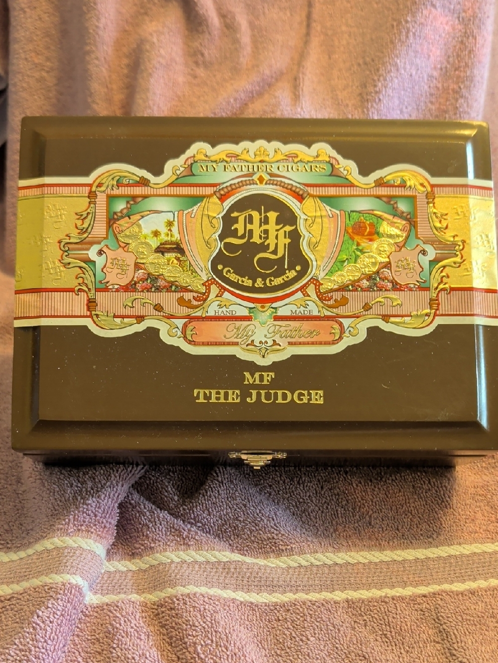 My Father 'The Judge' Decorative Cigar Box - Brown & Gold